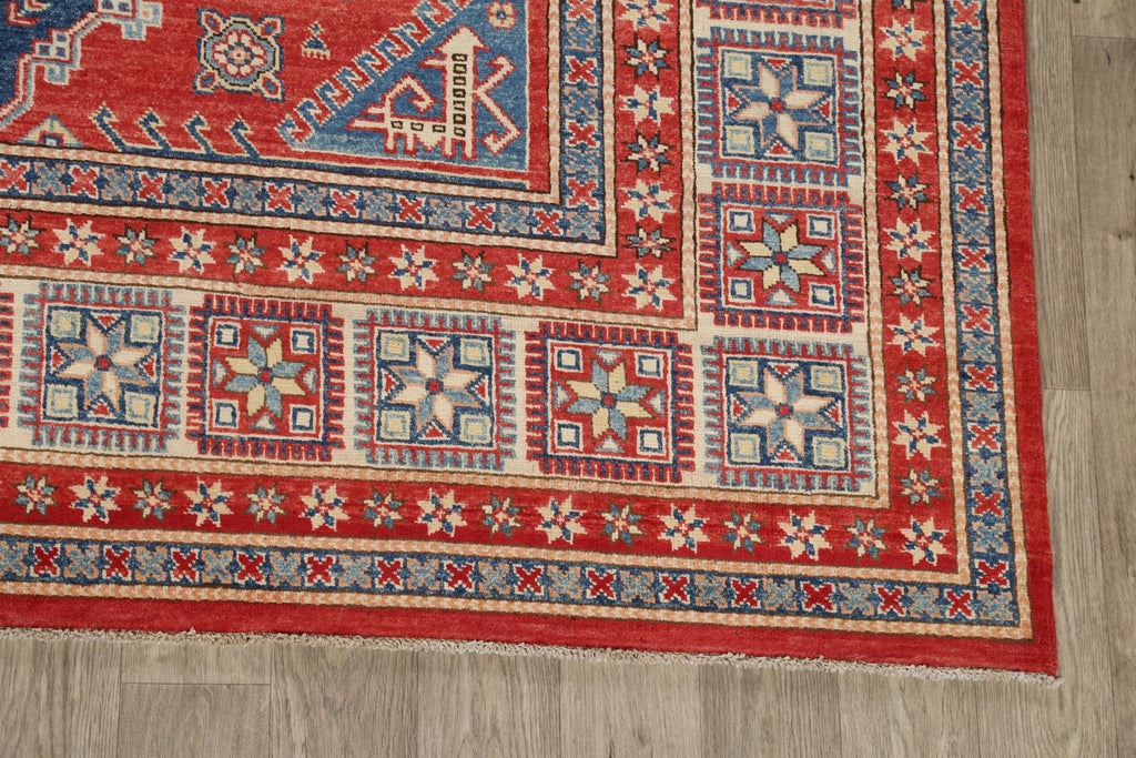 100% Vegetable Dye Super Kazak Oriental Area Rug 8x10