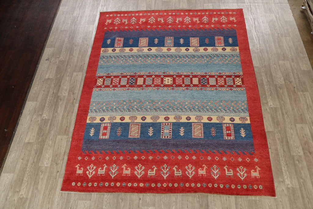 100% Vegetable Dye Super Kazak Oriental Area Rug 8x10