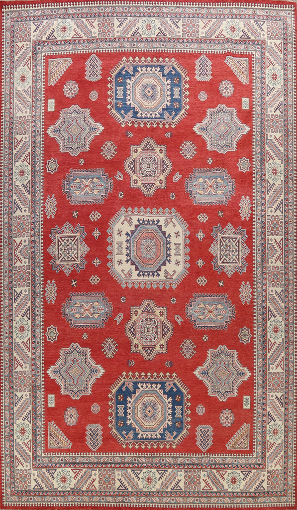 100% Vegetable Dye Super Kazak Oriental Area Rug 10x14