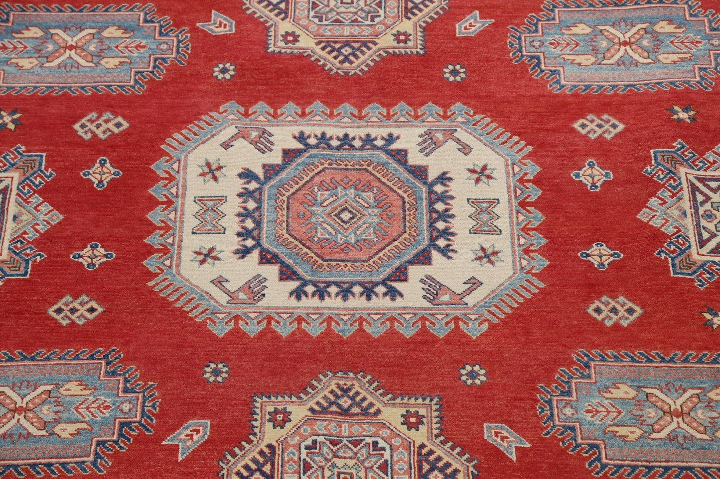 100% Vegetable Dye Super Kazak Oriental Area Rug 10x14