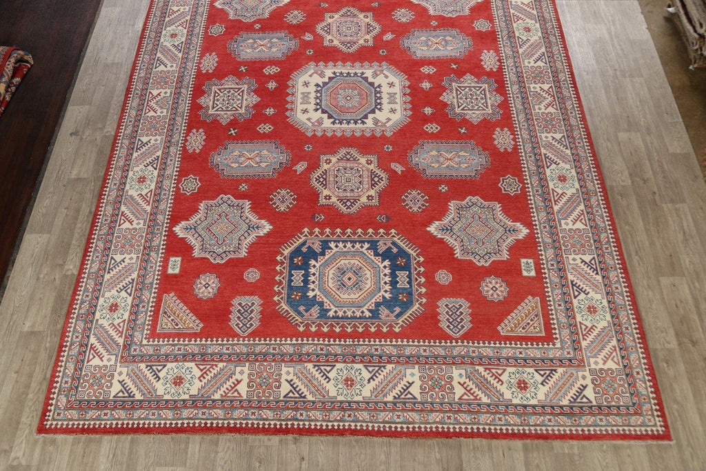 100% Vegetable Dye Super Kazak Oriental Area Rug 10x14