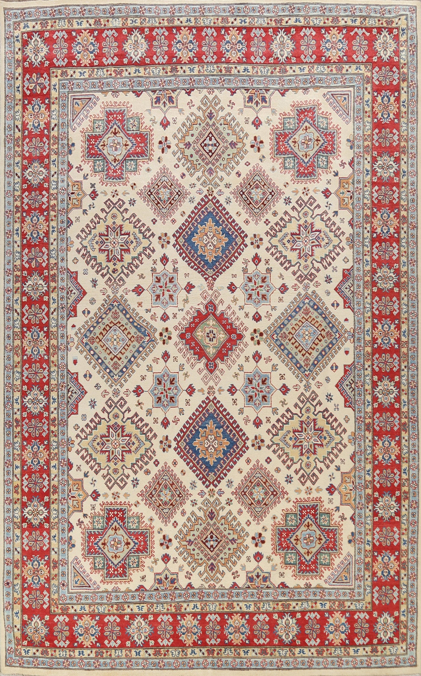 100% Vegetable Dye Super Kazak Oriental Area Rug 9x12