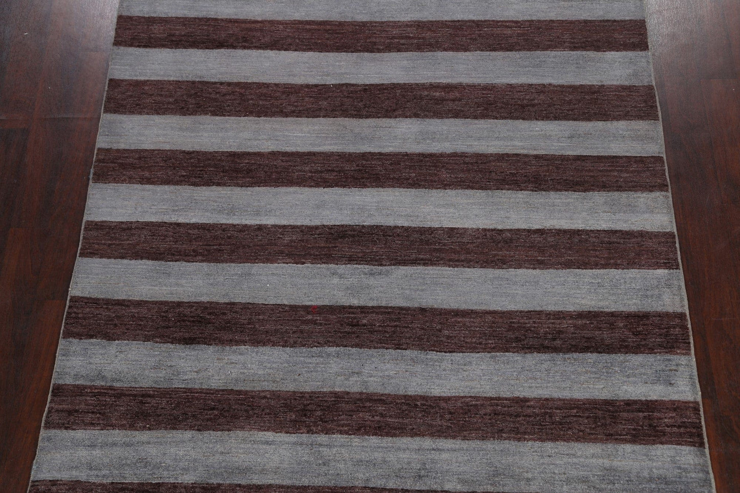 Vegetable Dye Striped Gabbeh Kashkoli Oriental Area Rug 7x8