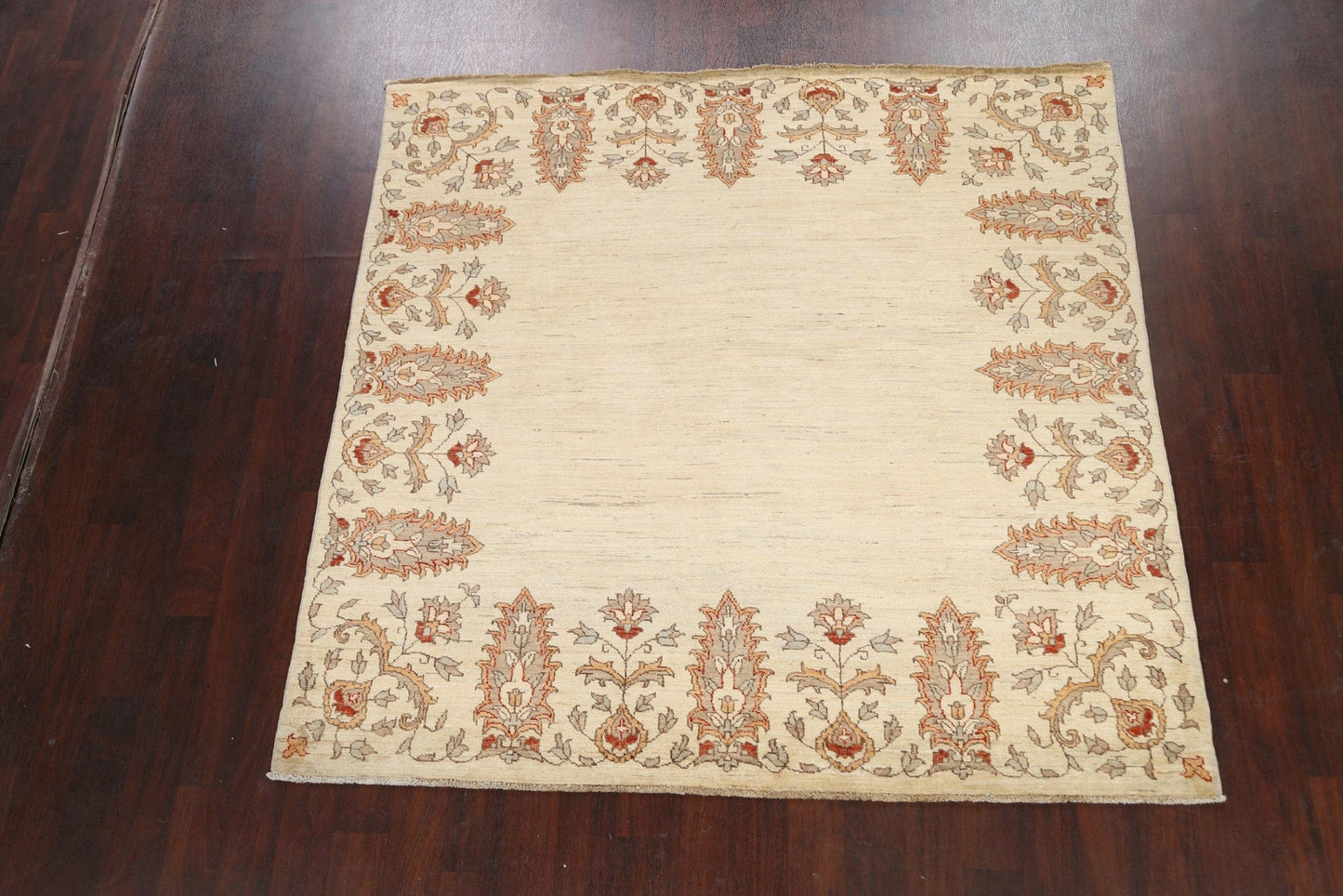 100% Vegetable Dye Floral Peshawar Oriental Area Rug 6x7