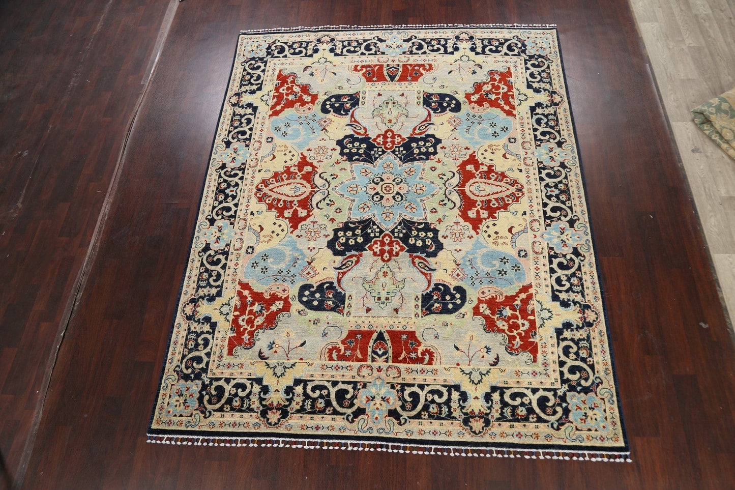 100% Vegetable Dye Floral Bakhtiari Oriental Area Rug 8x10