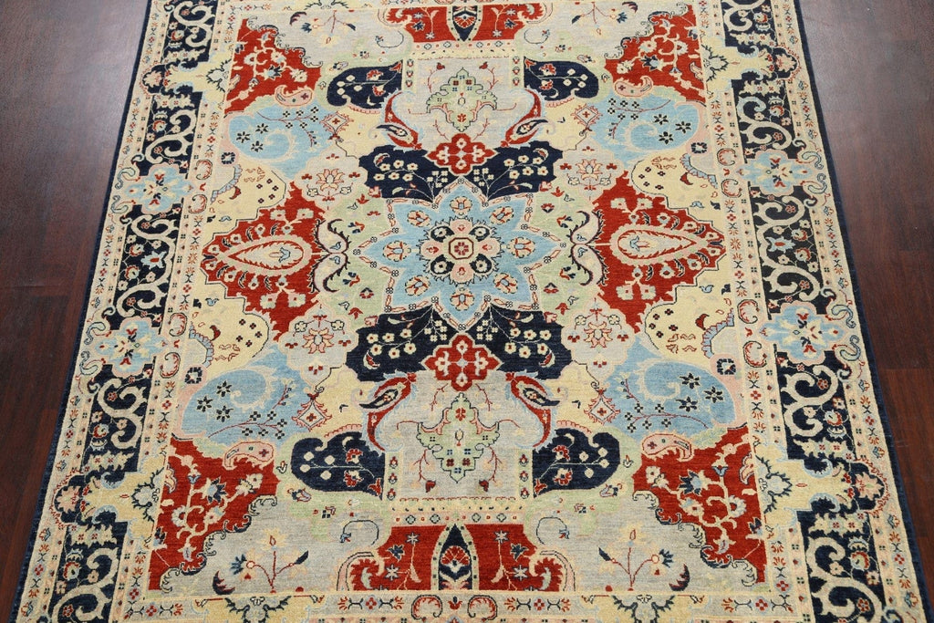 100% Vegetable Dye Floral Bakhtiari Oriental Area Rug 8x10