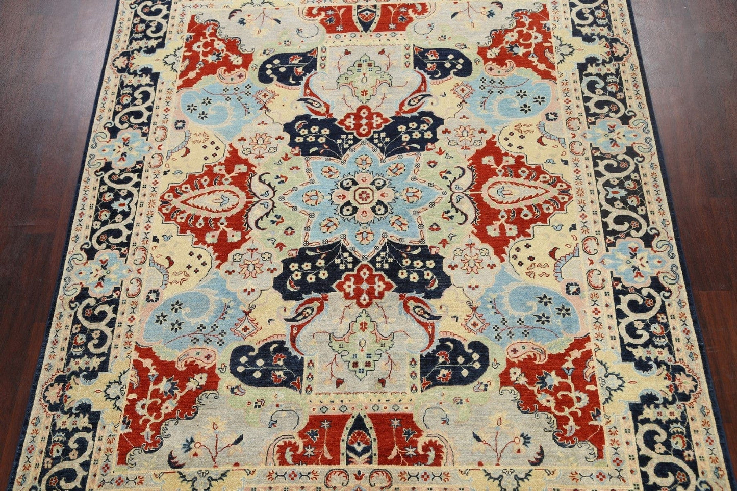 100% Vegetable Dye Floral Bakhtiari Oriental Area Rug 8x10