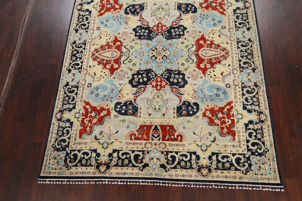 100% Vegetable Dye Floral Bakhtiari Oriental Area Rug 8x10