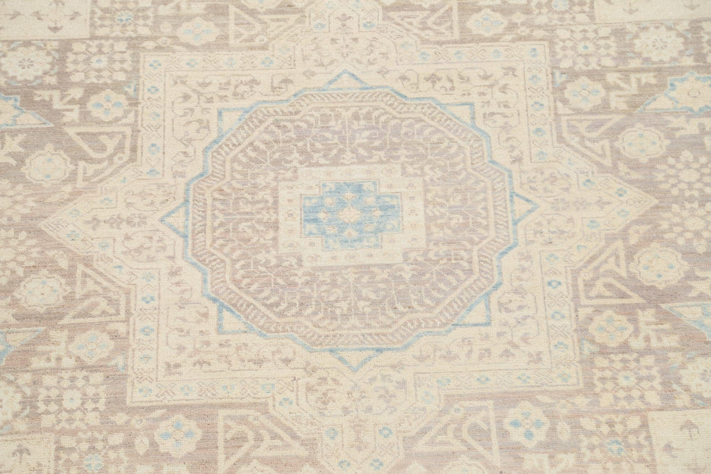 100% Vegetable Dye Geometric Khotan Oriental Area Rug 8x10