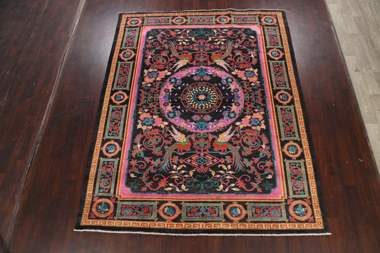 Vegetable Dye Animal Pictorial Khotan Oriental Area Rug 8x10