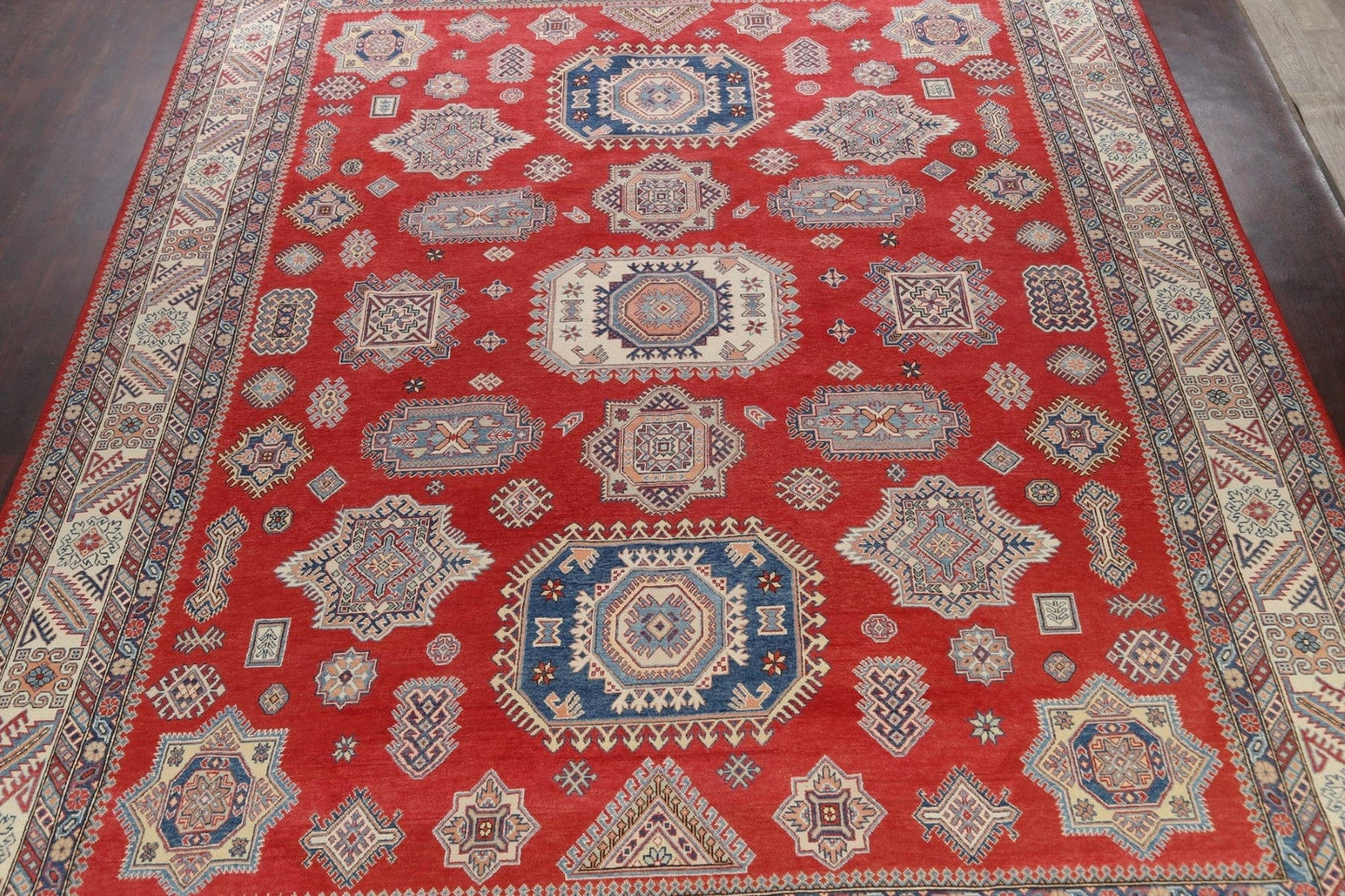 100% Vegetable Dye Super Kazak Oriental Area Rug 12x16