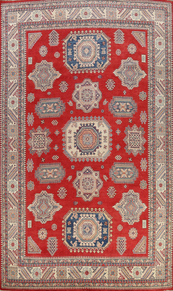 100% Vegetable Dye Super Kazak Oriental Area Rug 10x14