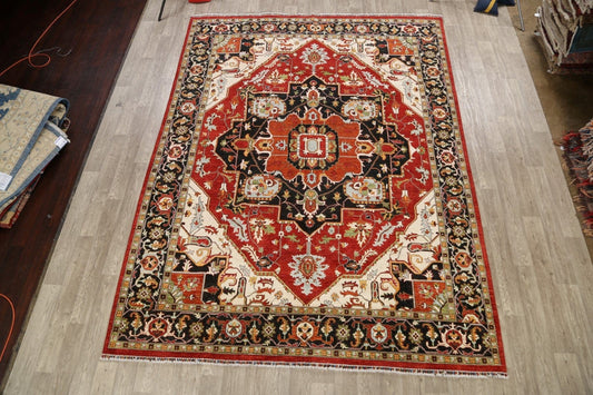 100% Vegetable Dye Heriz Serapi Oriental Area Rug 9x11