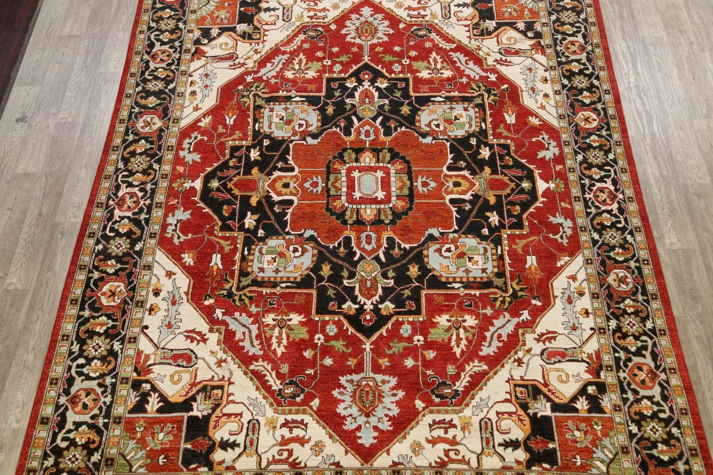 100% Vegetable Dye Heriz Serapi Oriental Area Rug 9x11