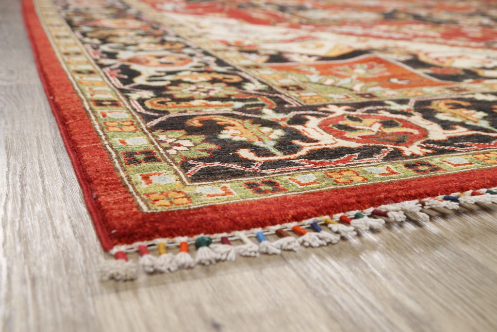 100% Vegetable Dye Heriz Serapi Oriental Area Rug 9x11