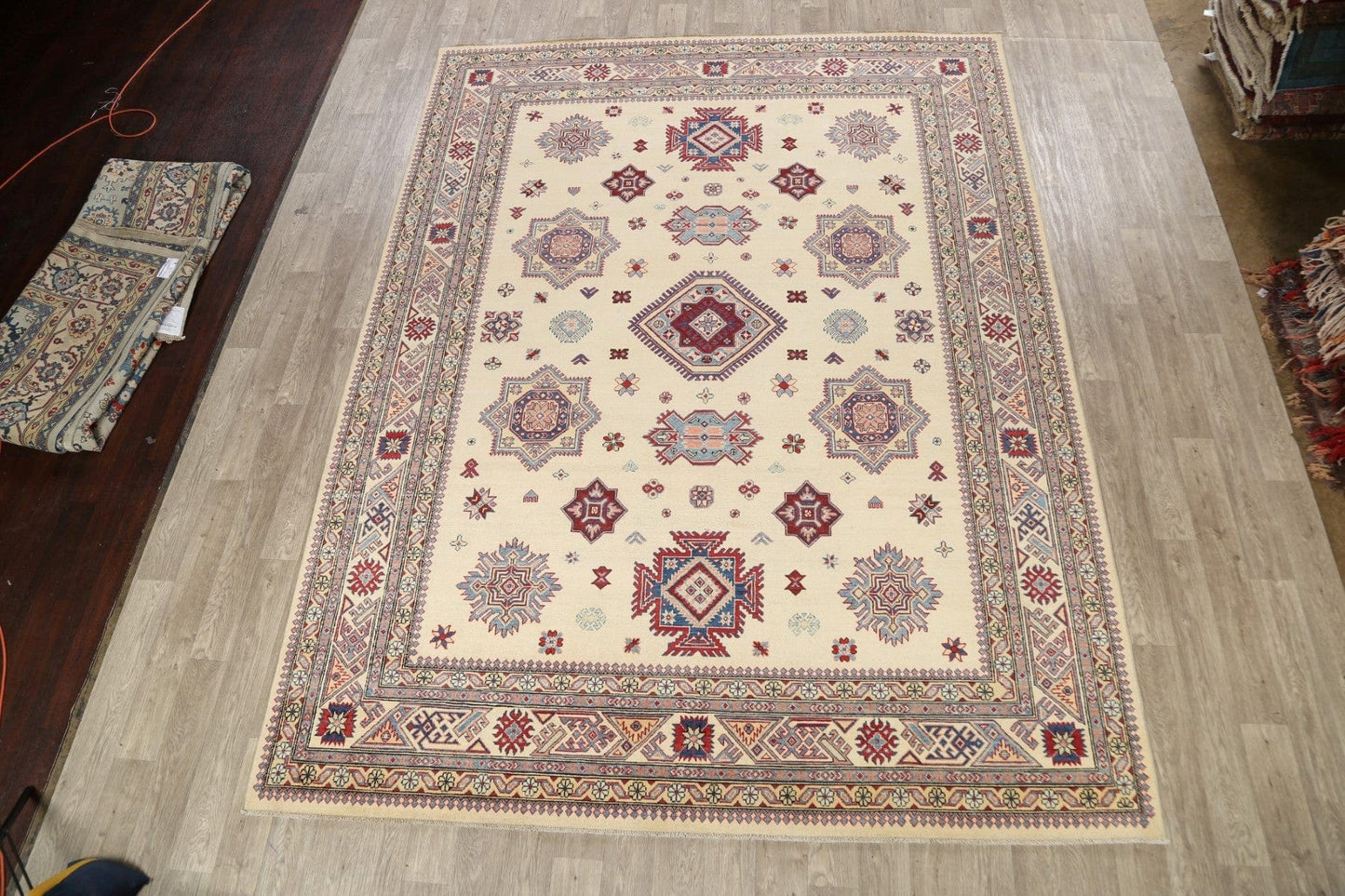 100% Vegetable Dye Super Kazak Oriental Area Rug 9x12