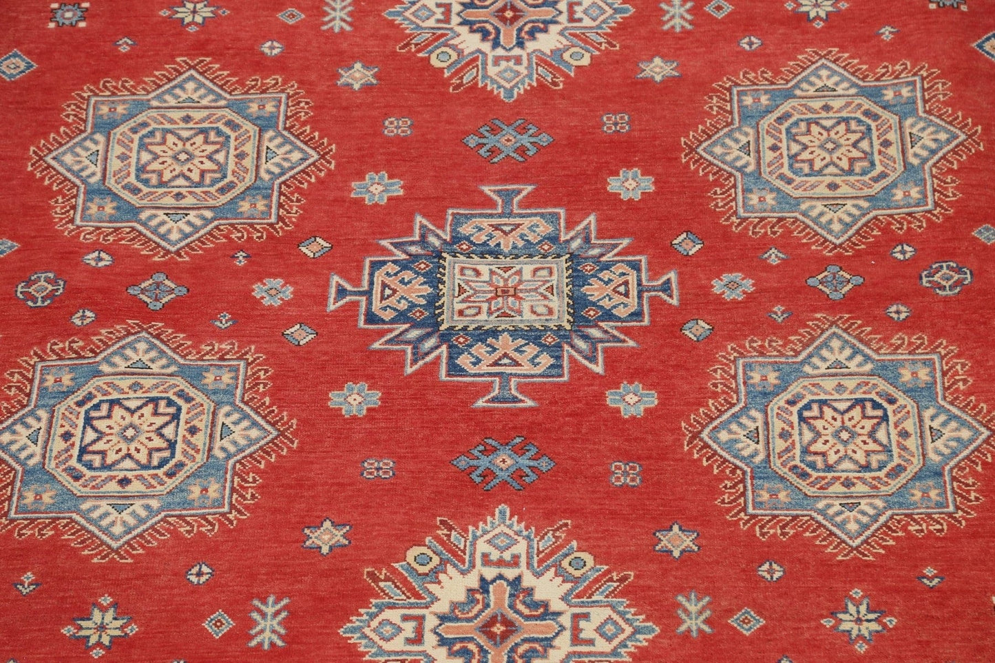 100% Vegetable Dye Super Kazak Oriental Area Rug 10x14