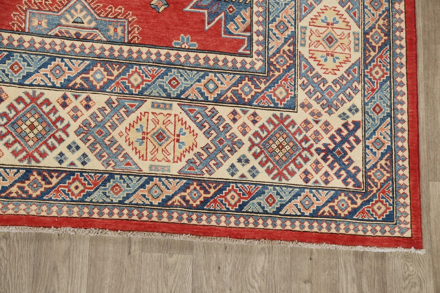 100% Vegetable Dye Super Kazak Oriental Area Rug 10x14