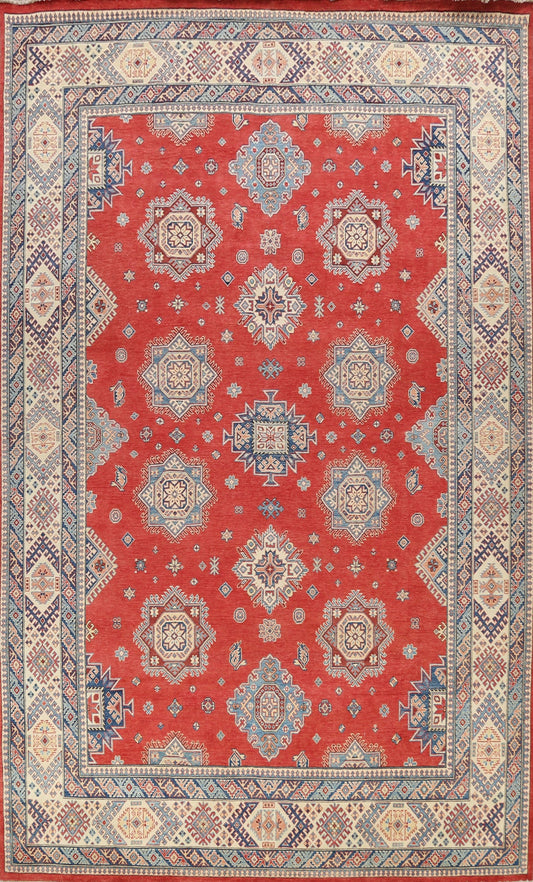 100% Vegetable Dye Super Kazak Oriental Area Rug 10x14