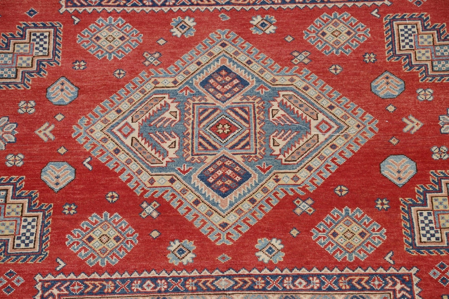 100% Vegetable Dye Super Kazak Oriental Area Rug 8x10