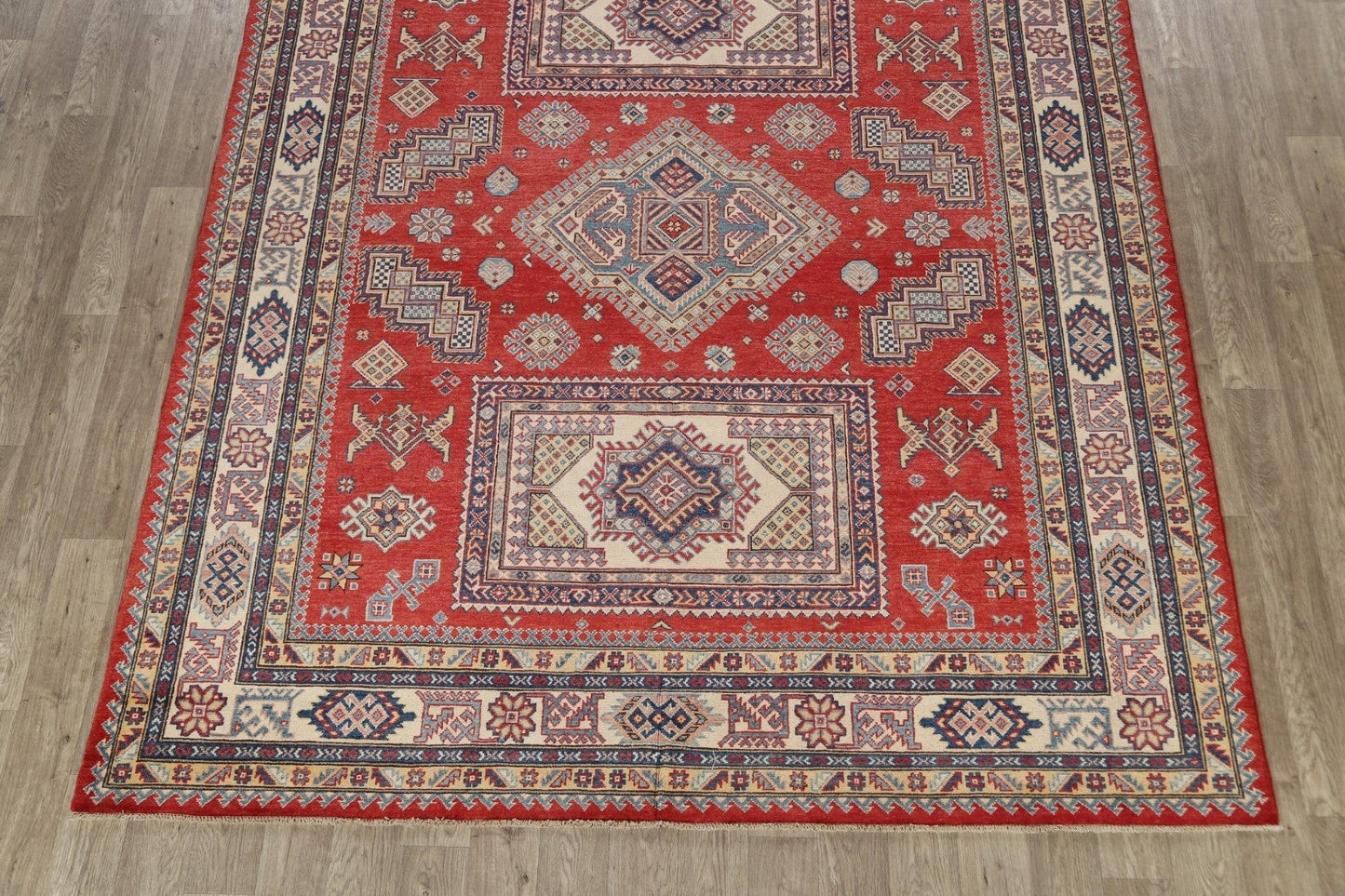 100% Vegetable Dye Super Kazak Oriental Area Rug 8x10