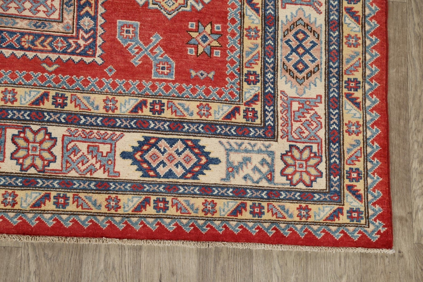 100% Vegetable Dye Super Kazak Oriental Area Rug 8x10