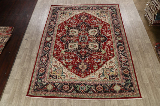 100% Vegetable Dye Heriz Serapi Oriental Area Rug 9x12