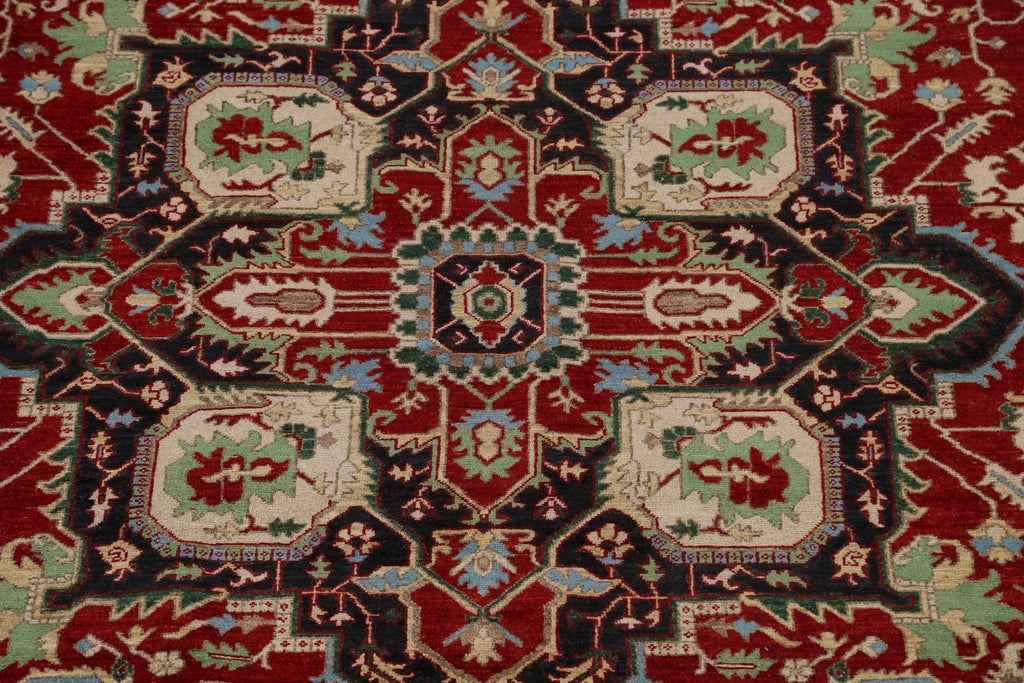 100% Vegetable Dye Heriz Serapi Oriental Area Rug 9x12