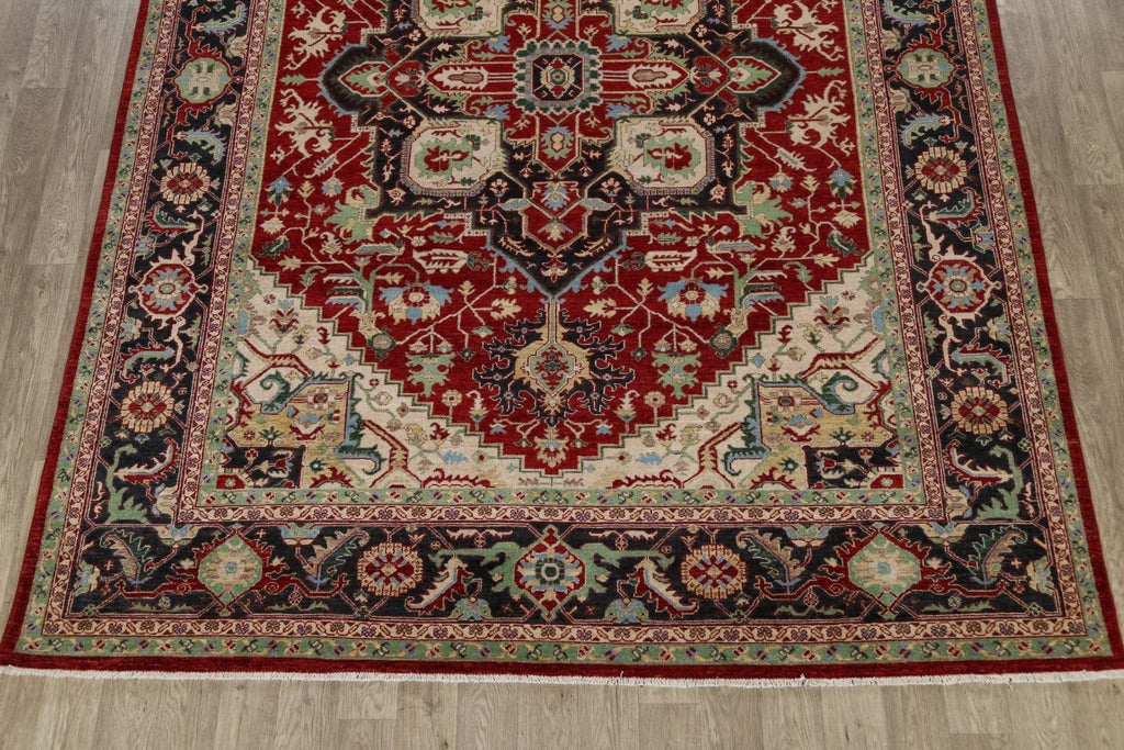 100% Vegetable Dye Heriz Serapi Oriental Area Rug 9x12