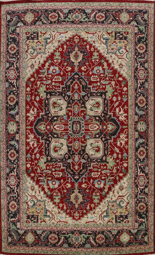 100% Vegetable Dye Heriz Serapi Oriental Area Rug 9x12