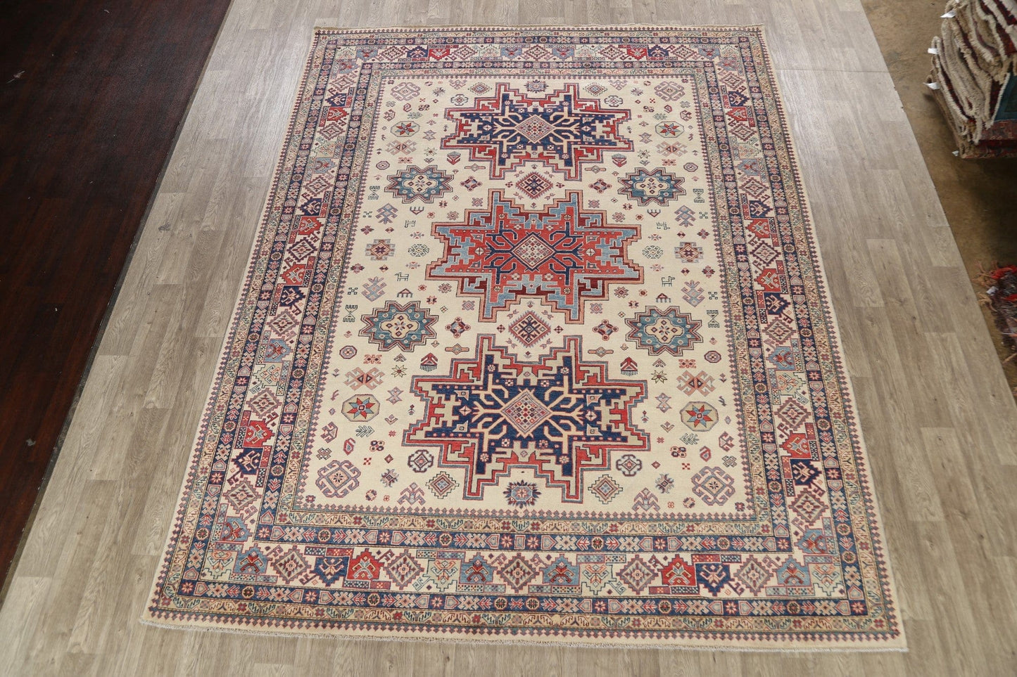 100% Vegetable Dye Super Kazak Oriental Area Rug 9x12