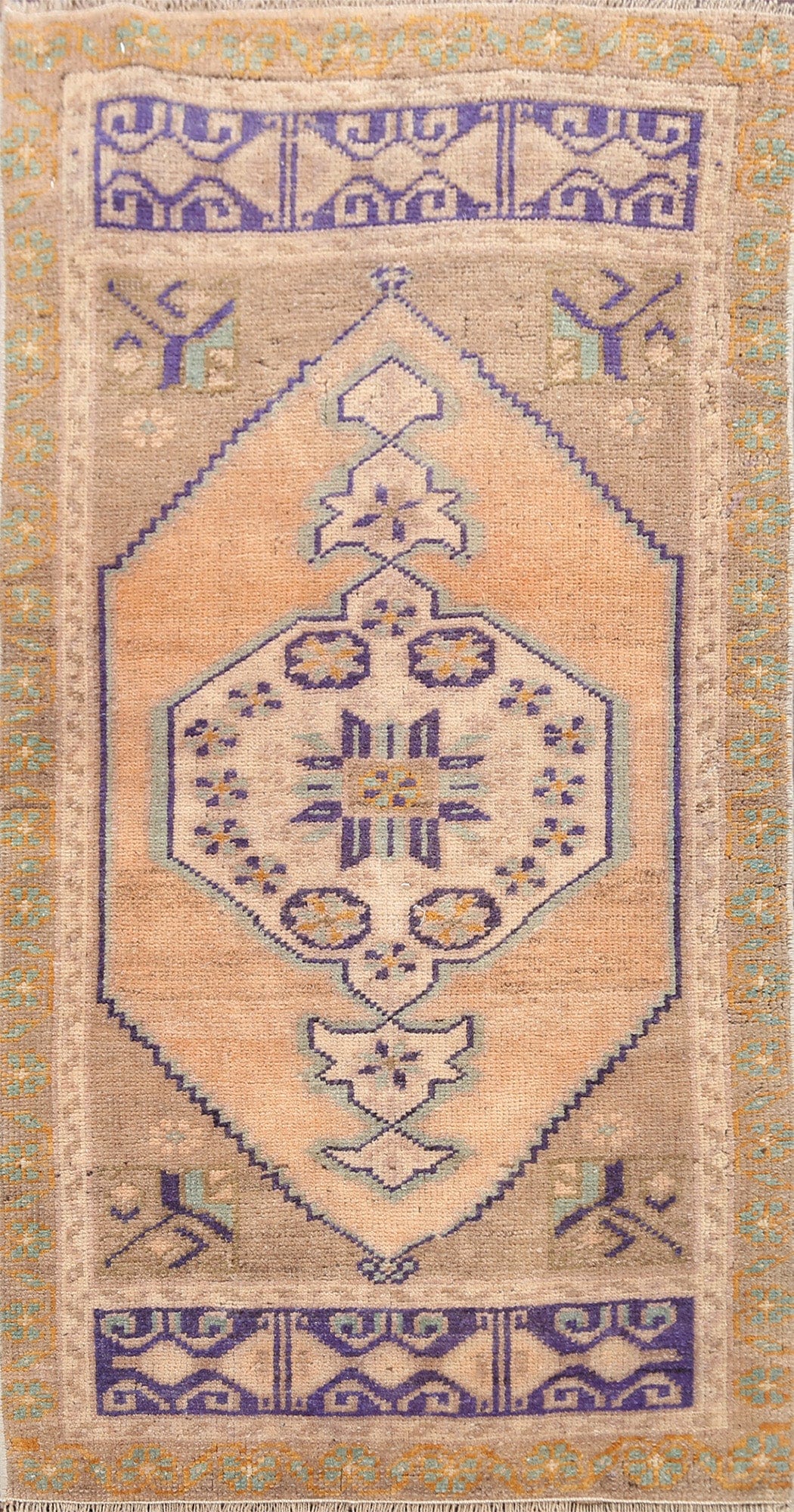 Geometric Oushak Oriental Area Rug 2x3