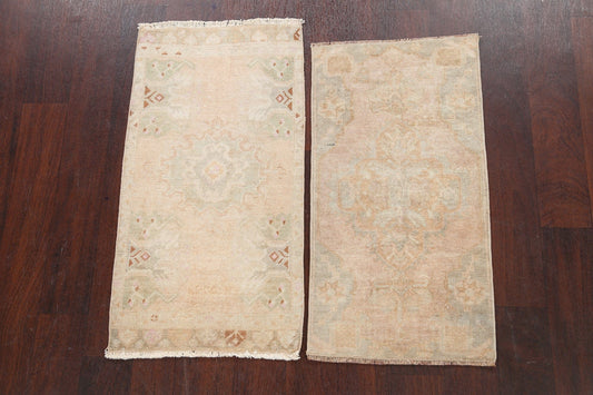 Set of 2 Geometric Anatolian Oriental Area Rugs 2x3