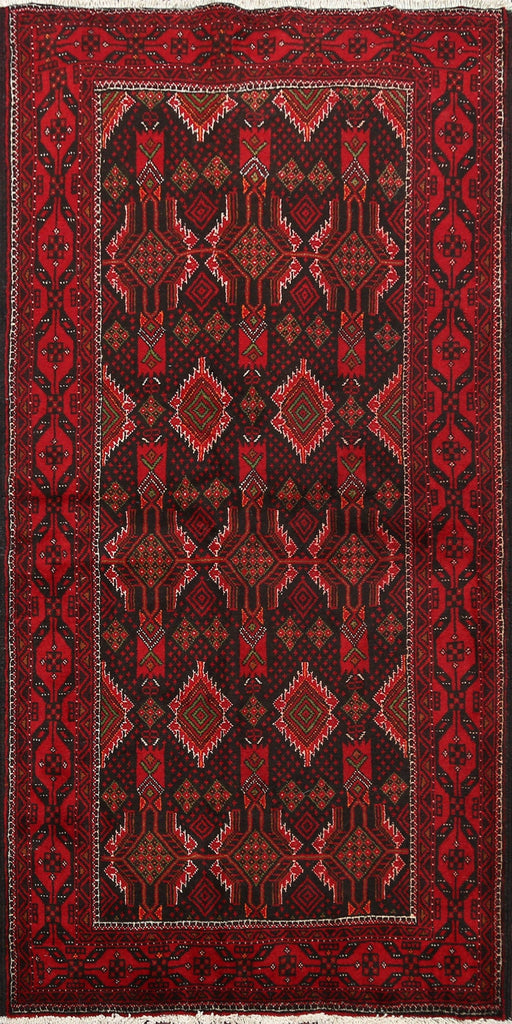 Geometric Balouch Persian Area Rug 3x6