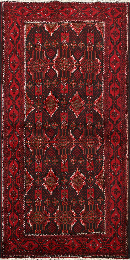 Geometric Balouch Persian Area Rug 3x6