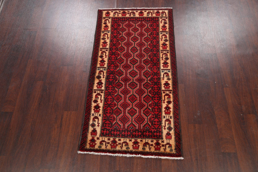 Geometric Balouch Persian Area Rug 3x6