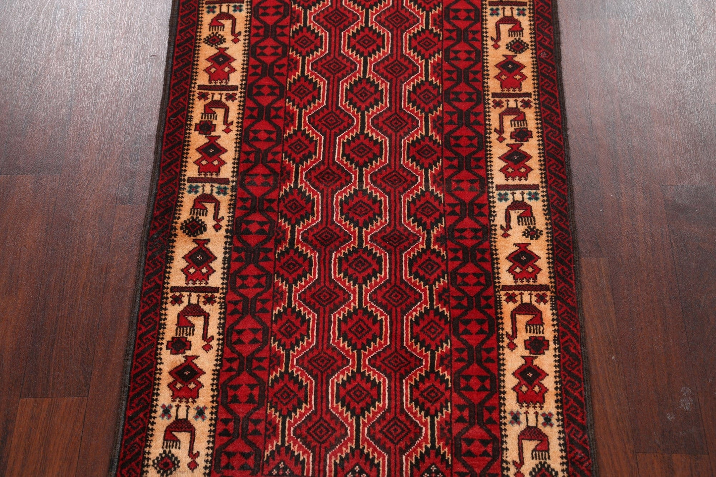 Geometric Balouch Persian Area Rug 3x6