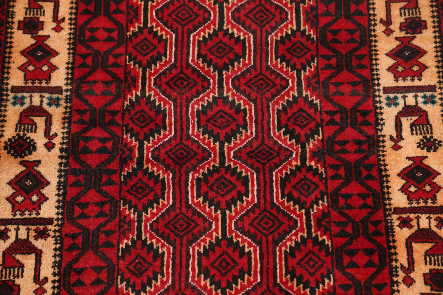 Geometric Balouch Persian Area Rug 3x6