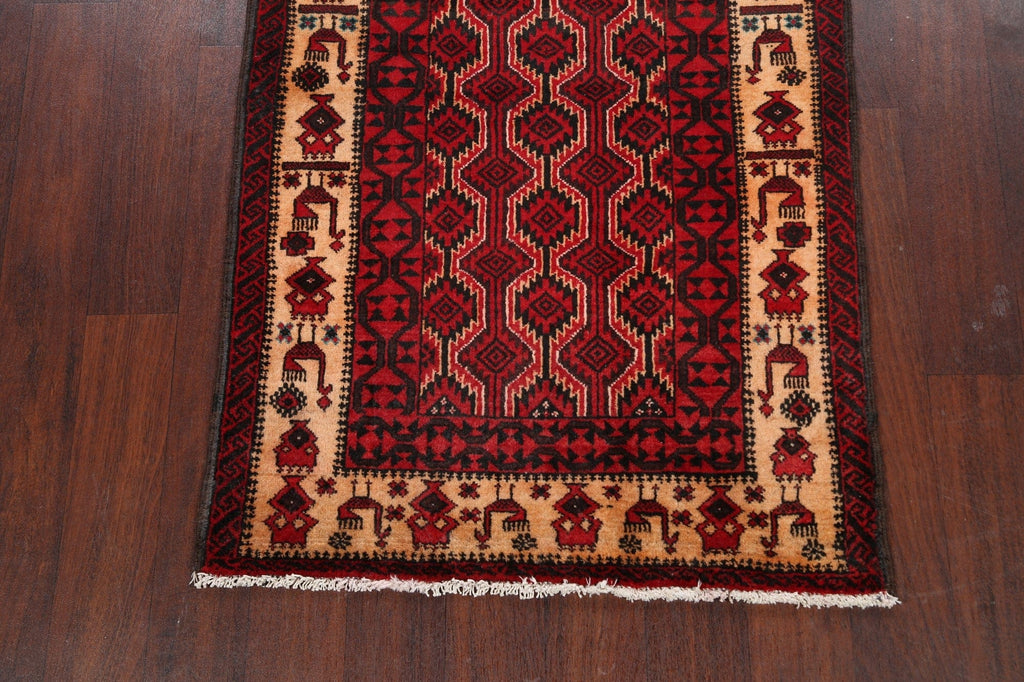 Geometric Balouch Persian Area Rug 3x6