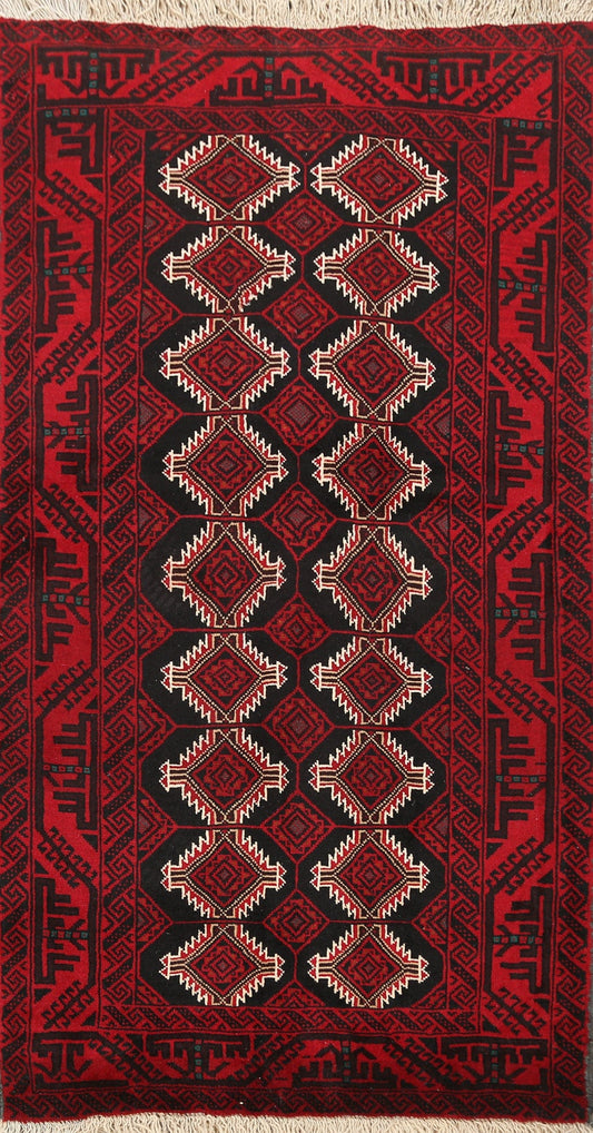 Geometric Balouch Persian Area Rug 3x6