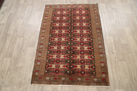 Geometric Turkoman Persian Area Rug 4x6