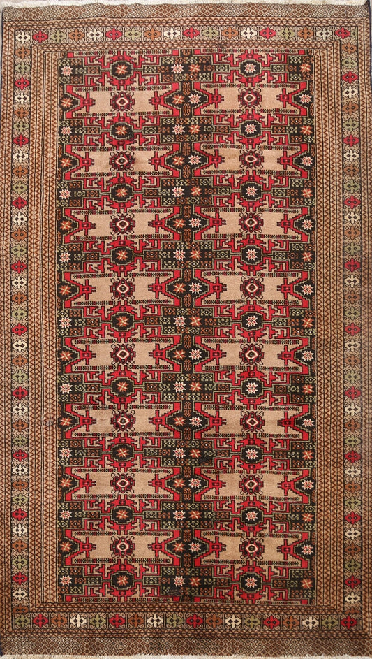 Geometric Turkoman Persian Area Rug 4x6