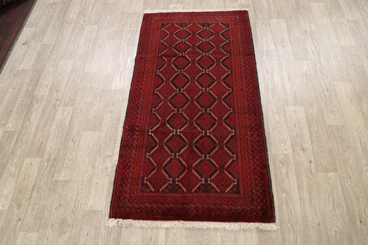 Geometric Balouch Persian Area Rug 4x7