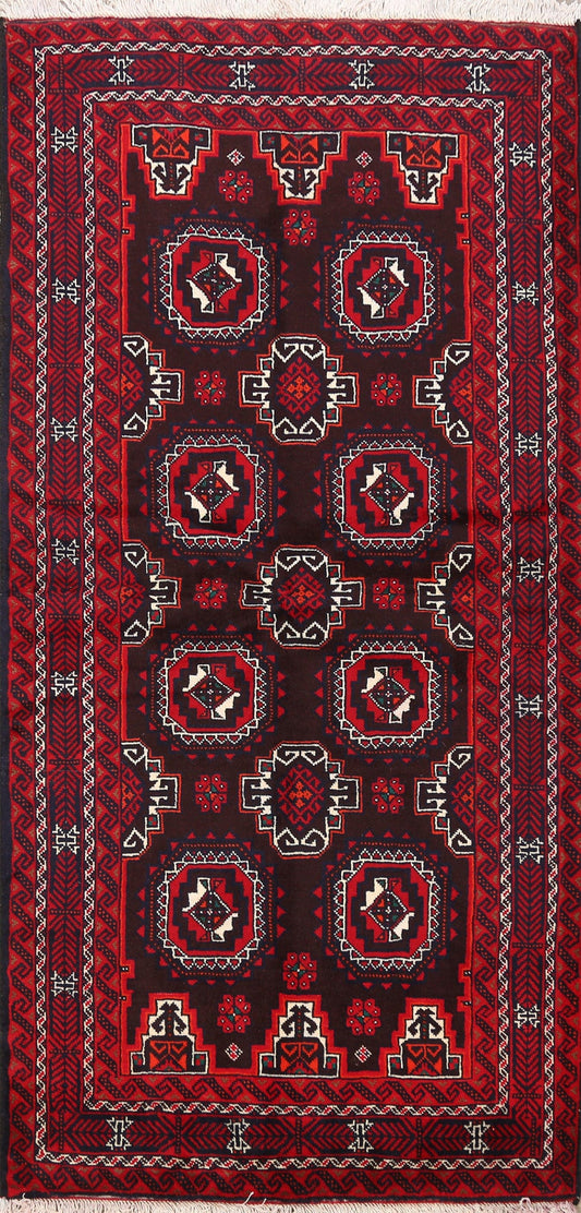 Geometric Balouch Persian Area Rug 3x6