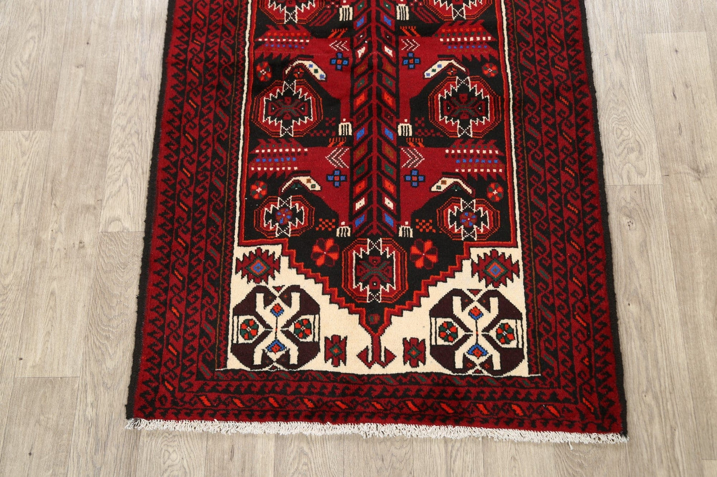 Geometric Balouch Persian Area Rug 3x6