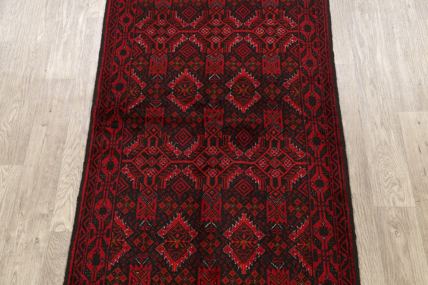 Geometric Balouch Persian Area Rug 3x6