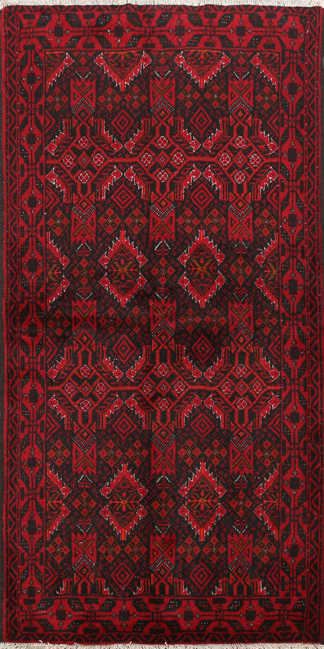 Geometric Balouch Persian Area Rug 3x6