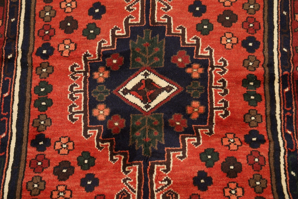 Geometric Hamedan Persian Area Rug 3x5