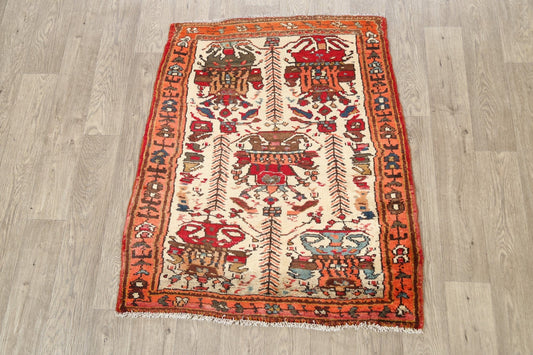 Geometric Gharajeh Persian Area Rug 3x4