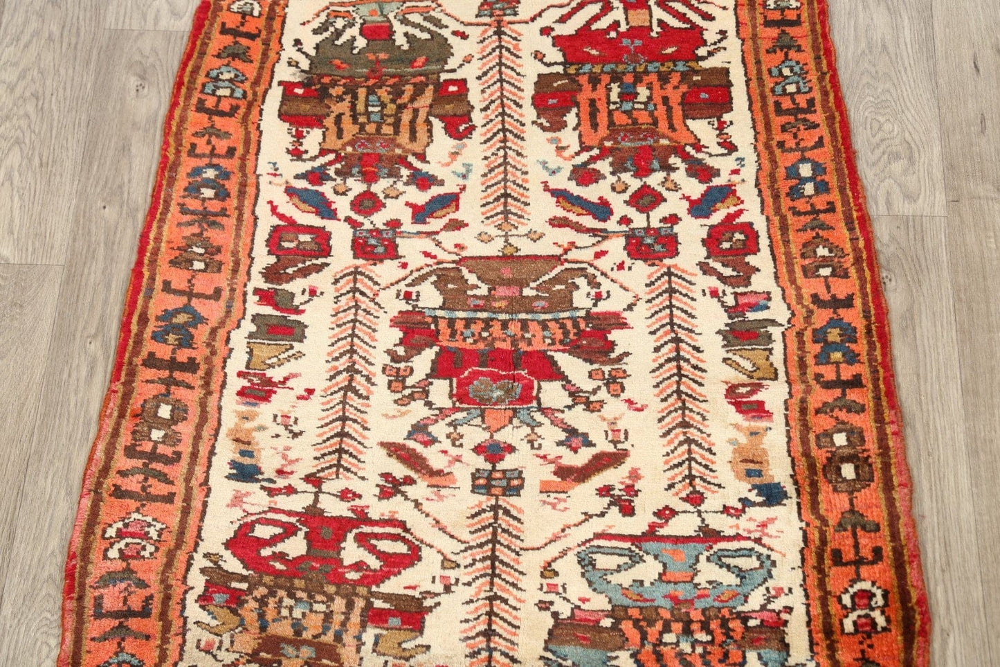 Geometric Gharajeh Persian Area Rug 3x4